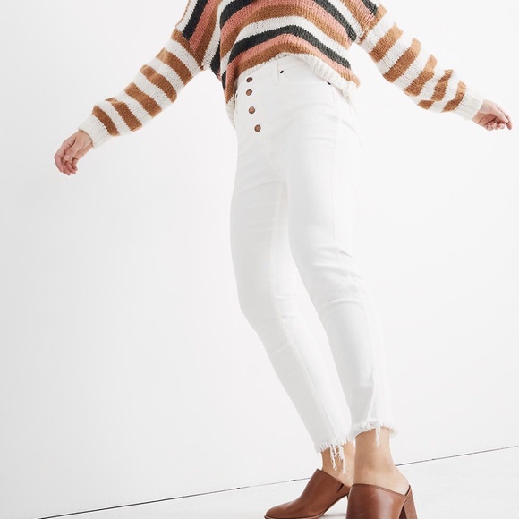 Madewell Denim - NWT Madewell 10" High Rise Button Front White Jean